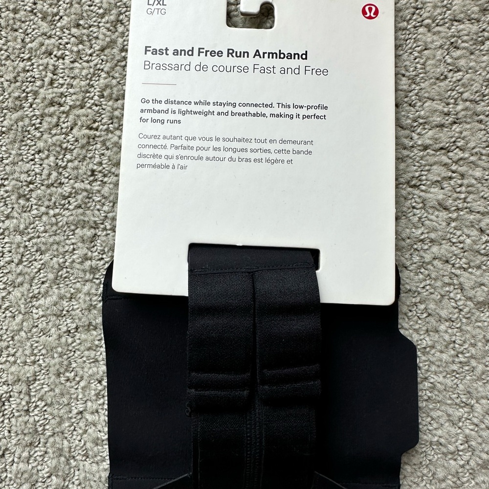 lululemon athletica Black Fast and Free Run Armband